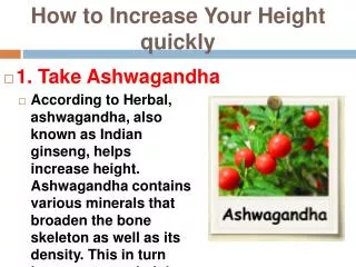 How to Increase height quickly
