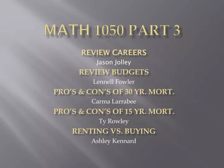 math 1050 part 3