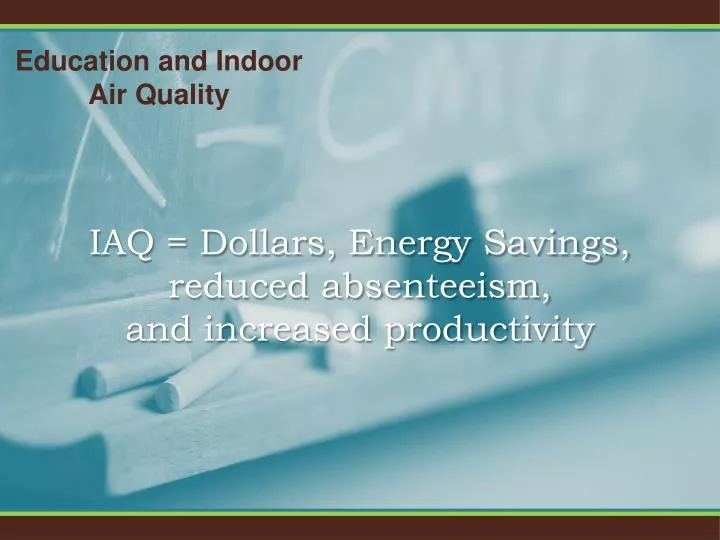 education and indoor air quality