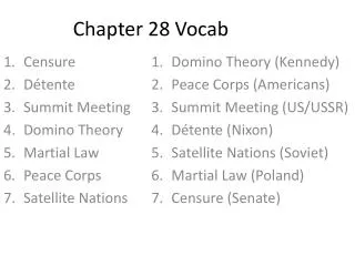 Chapter 28 Vocab
