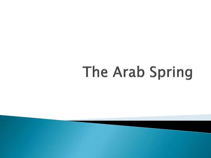 the arab spring