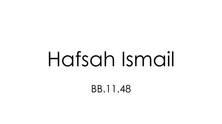 hafsah ismail