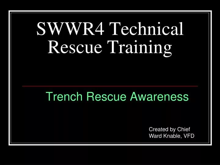 swwr4 technical rescue training