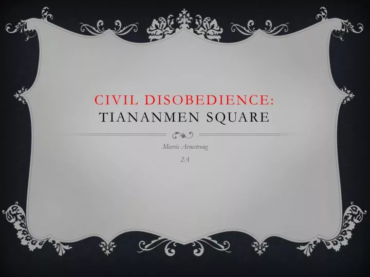 civil disobedience tiananmen square