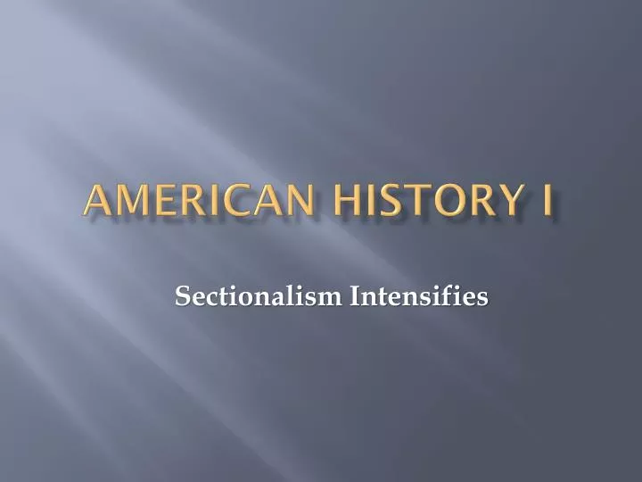 american history i