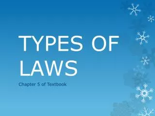 TYPES OF LAWS