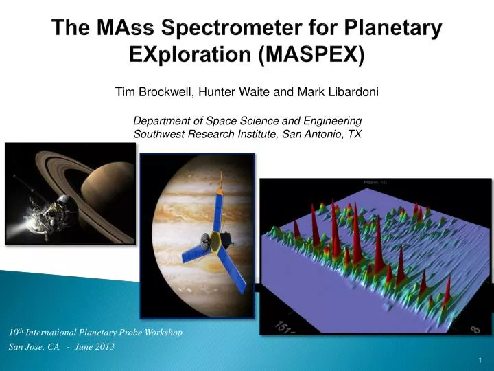 the mass spectrometer for planetary exploration maspex