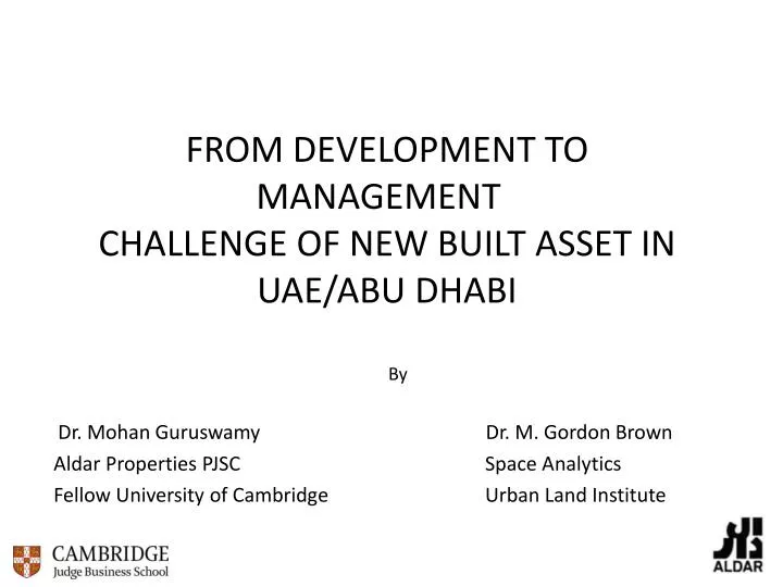 from development to management challenge of new built asset in uae abu dhabi