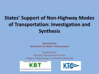 States’ Support of Non-Highway Modes of Transportation: Investigation and Synthesis