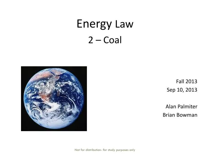 energy law 2 coal