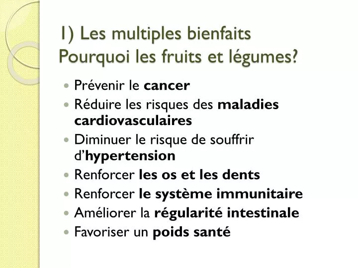 1 les multiples bienfaits pourquoi les fruits et l gumes