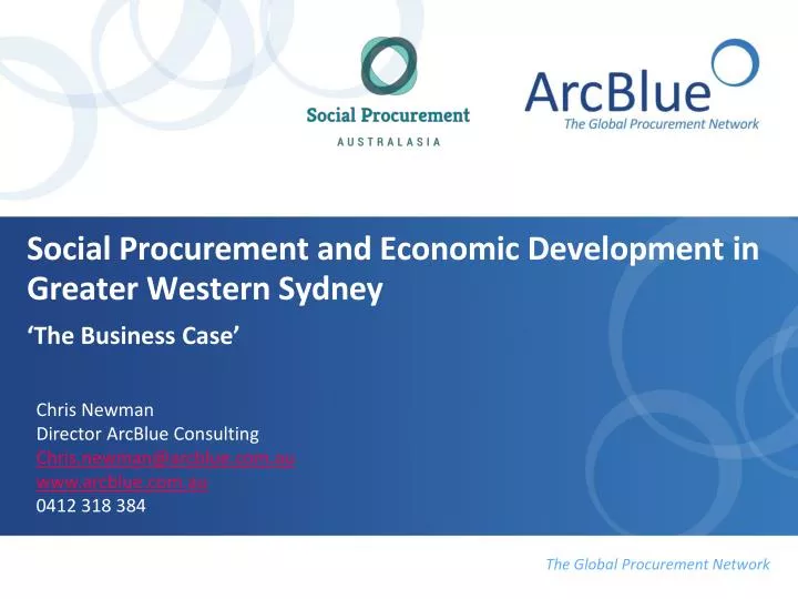 social procurement and economic development in greater western sydney