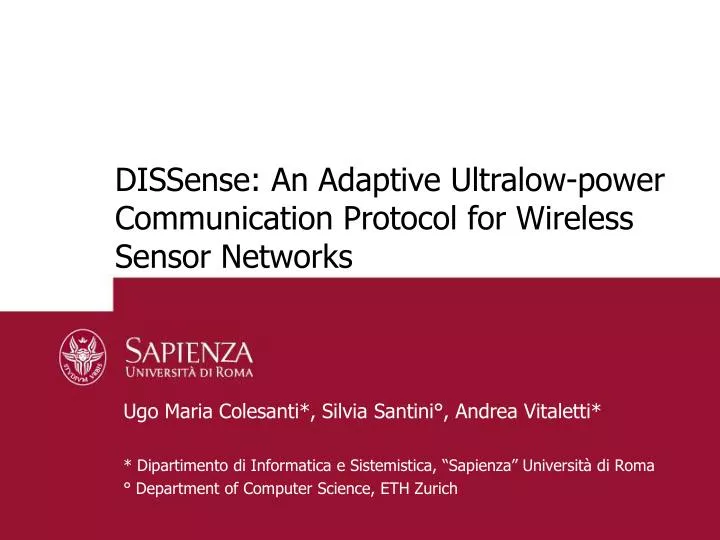 dissense an adaptive ultralow power communication protocol for wireless sensor networks