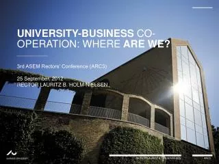 UNIVERSITY-BUSINESS CO-OPERATION: WHERE ARE WE?
