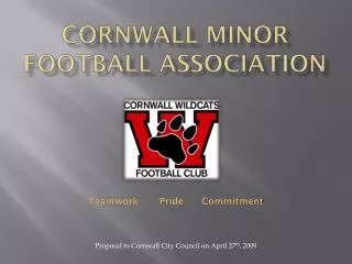 CORNWALL MINOR FOOTBALL ASSOCIATION