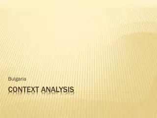 Context analysis