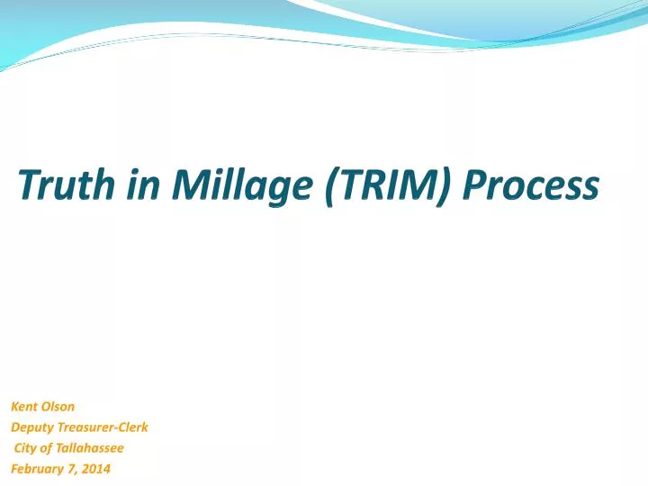 truth in millage trim process