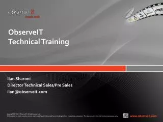 ObserveIT Technical Training