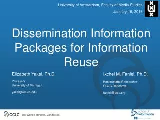 Dissemination Information Packages for Information Reuse