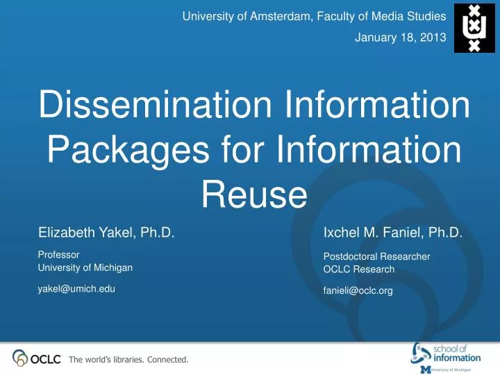 dissemination information packages for information reuse