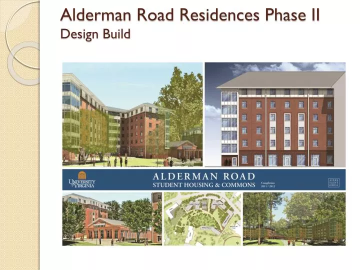 alderman road residences phase ii design build