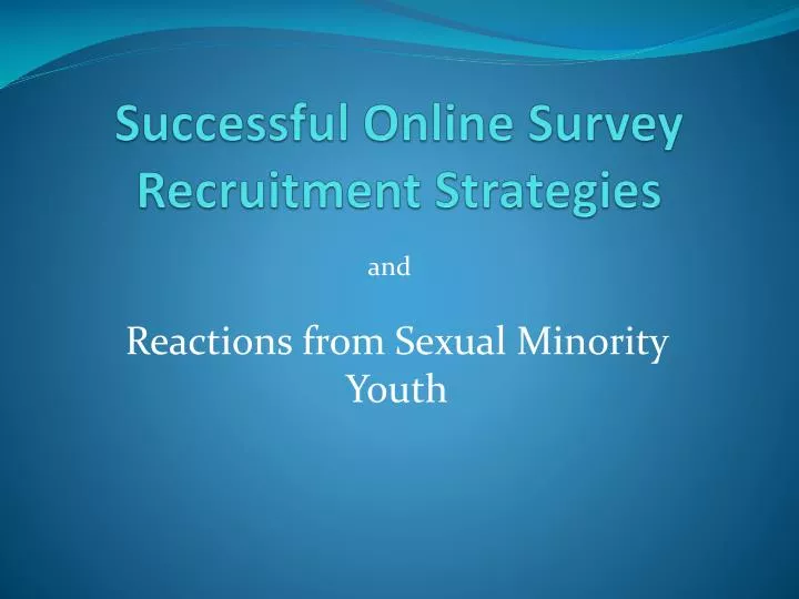 successful online survey recruitment strategies