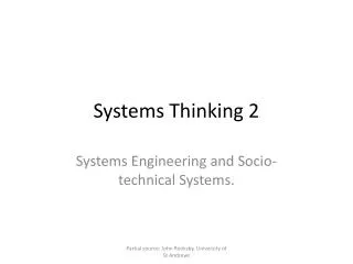 Systems Thinking 2