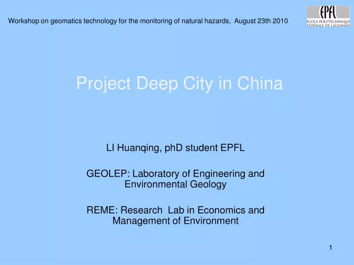 project deep city in china