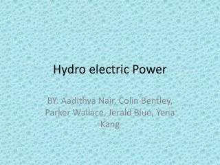 Hydro electric Power