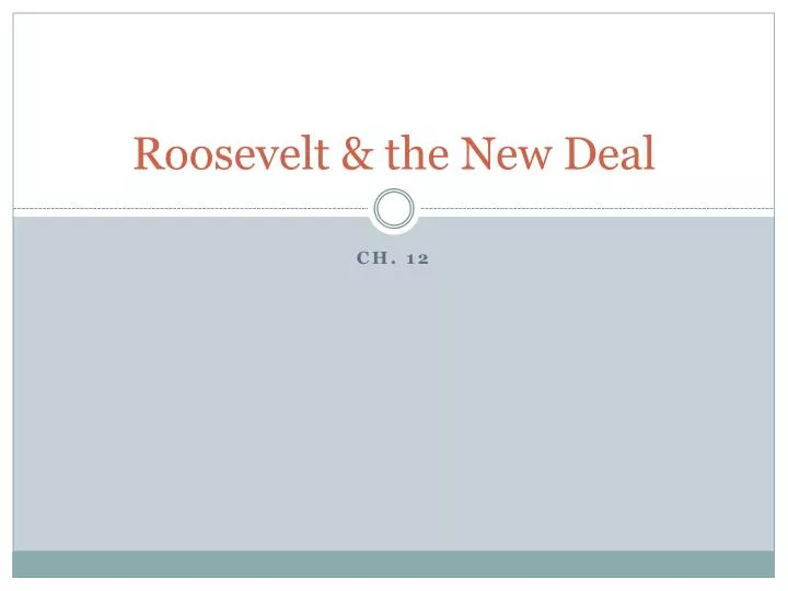 roosevelt the new deal