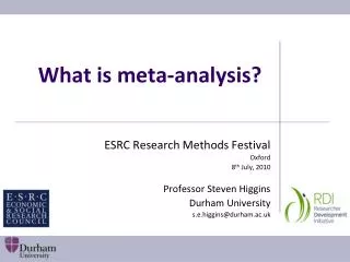 What is meta-analysis?