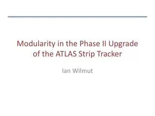 Modularity in the Phase II Upgrade of the ATLAS Strip Tracker