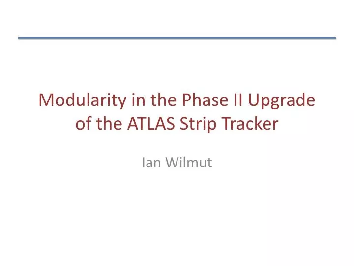 modularity in the phase ii upgrade of the atlas strip tracker