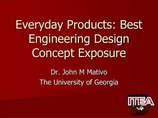 Everyday Products: Best Engineering Design Concept Exposure
