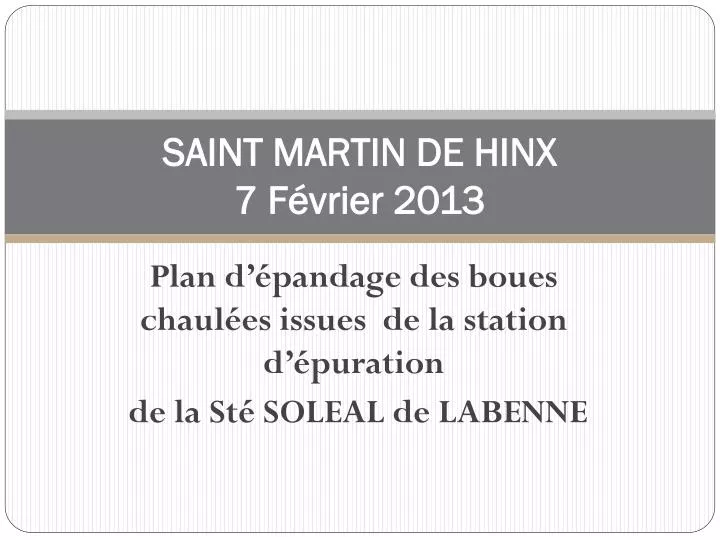 saint martin de hinx 7 f vrier 2013