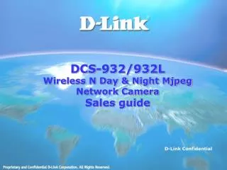 DCS-932/932L Wireless N Day &amp; Night Mjpeg Network Camera Sales guide