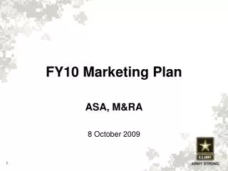 FY10 Marketing Plan