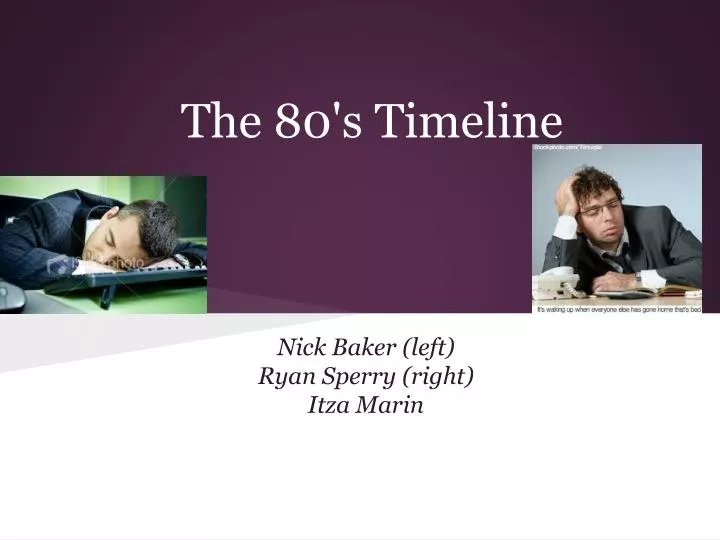 the 80 s timeline