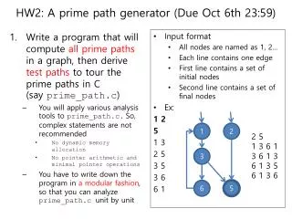 HW2: A prime path generator (Due Oct 6th 23:59)