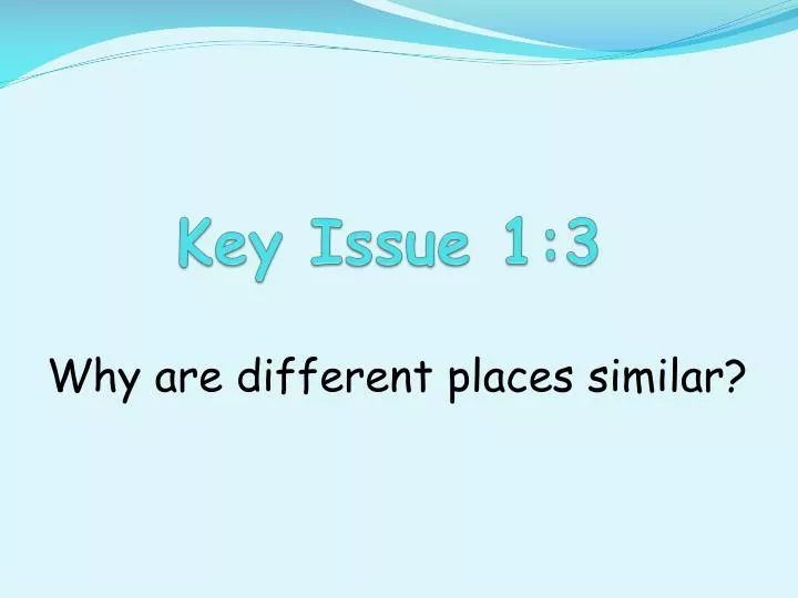 key issue 1 3