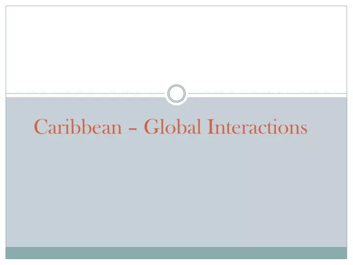 caribbean global interactions