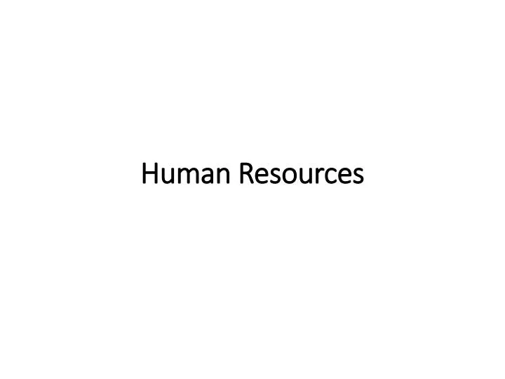 human resources