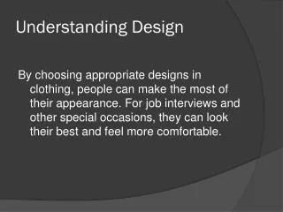 Understanding Design