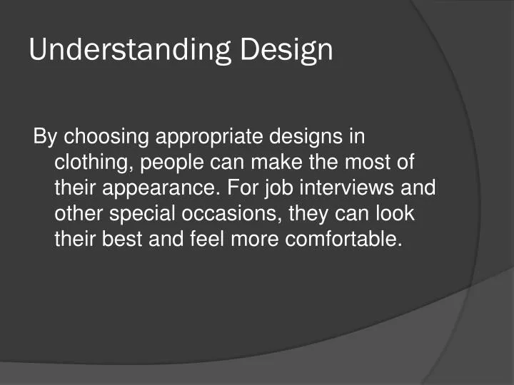 understanding design