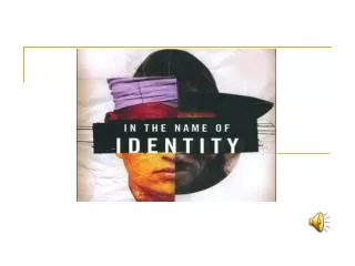 Identity is a key concept for Unit 3A