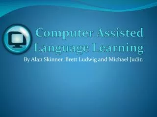 Computer Assist ed Language Learning