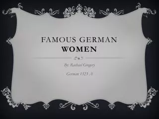 Famous German women