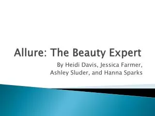 Allure: The Beauty Expert