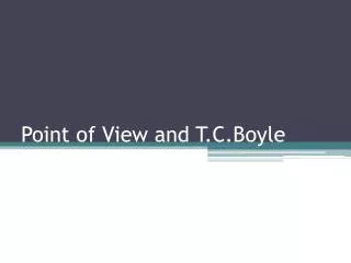 Point of View and T.C.Boyle