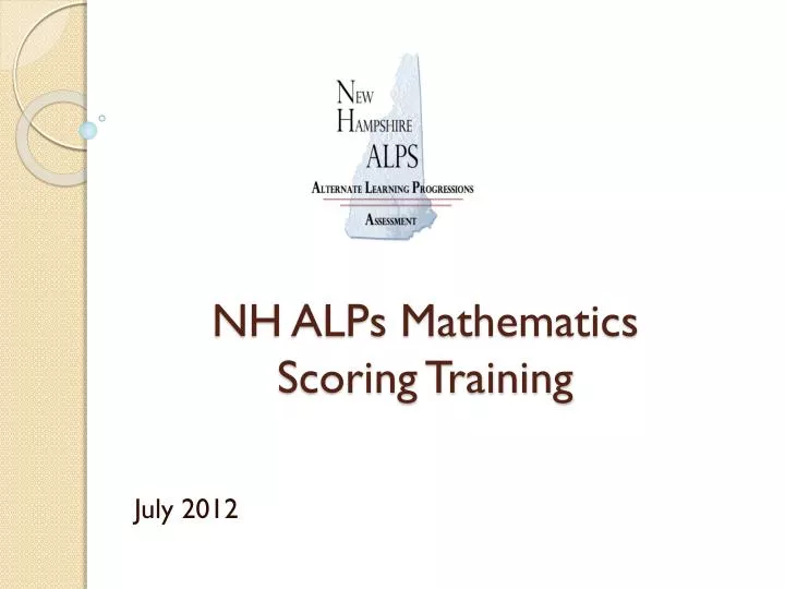 nh alps mathematics scoring training